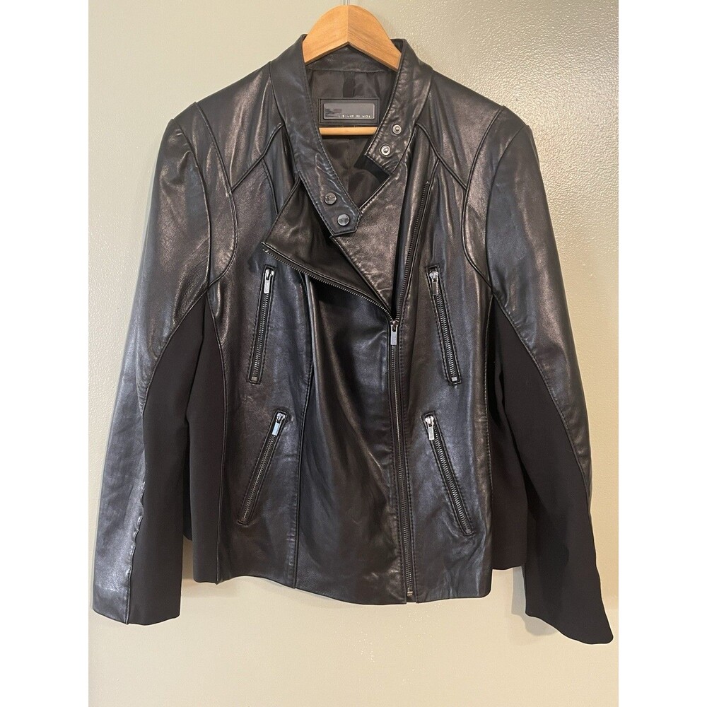 Wilson’s Leather Womens Soft Genuine Leather Moto Jacket 2X